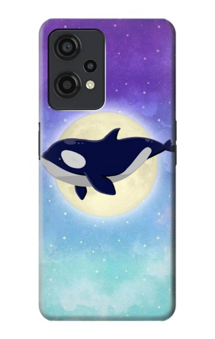 W3807 Killer Whale Orca Moon Pastel Fantasy Hülle Schutzhülle Taschen und Leder Flip für OnePlus Nord CE 2 Lite 5G
