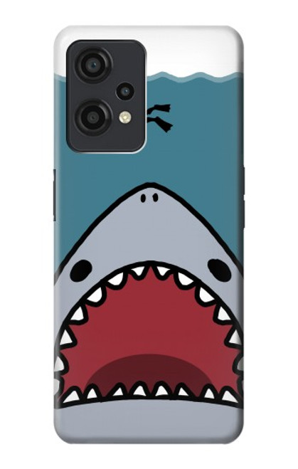W3825 Cartoon Shark Sea Diving Hülle Schutzhülle Taschen und Leder Flip für OnePlus Nord CE 2 Lite 5G