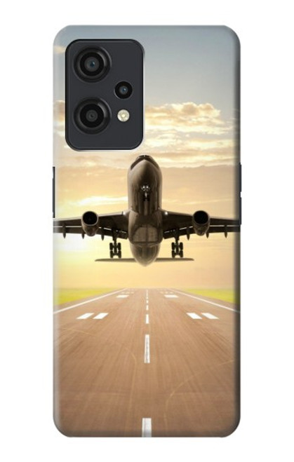 W3837 Airplane Take off Sunrise Hülle Schutzhülle Taschen und Leder Flip für OnePlus Nord CE 2 Lite 5G