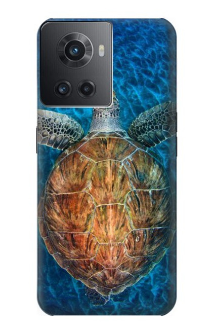 W1249 Blue Sea Turtle Hülle Schutzhülle Taschen und Leder Flip für OnePlus 10R