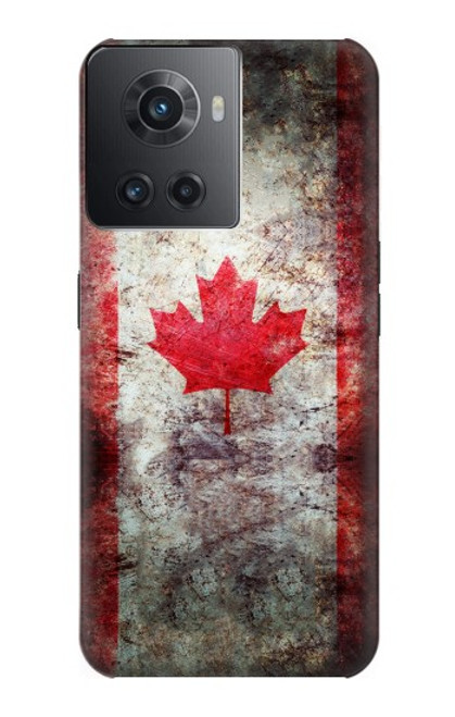 W2490 Canada Maple Leaf Flag Texture Hülle Schutzhülle Taschen und Leder Flip für OnePlus 10R