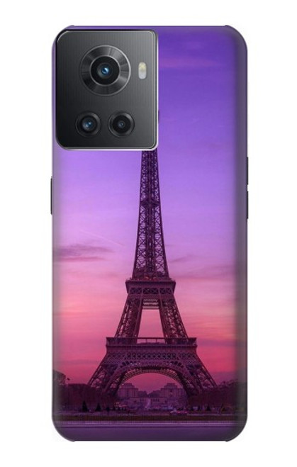 W3447 Eiffel Paris Sunset Hülle Schutzhülle Taschen und Leder Flip für OnePlus 10R