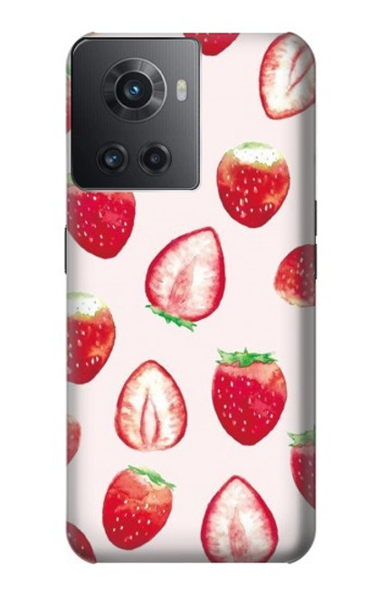 W3481 Strawberry Hülle Schutzhülle Taschen und Leder Flip für OnePlus 10R