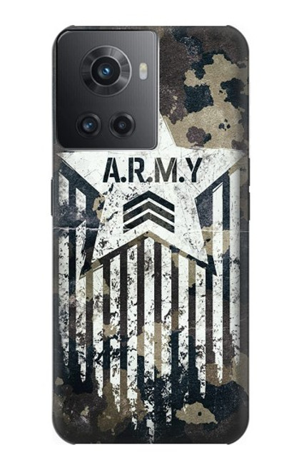 W3666 Army Camo Camouflage Hülle Schutzhülle Taschen und Leder Flip für OnePlus 10R