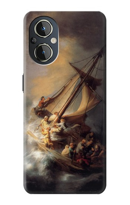 W1091 Rembrandt Christ in The Storm Hülle Schutzhülle Taschen und Leder Flip für OnePlus Nord N20 5G