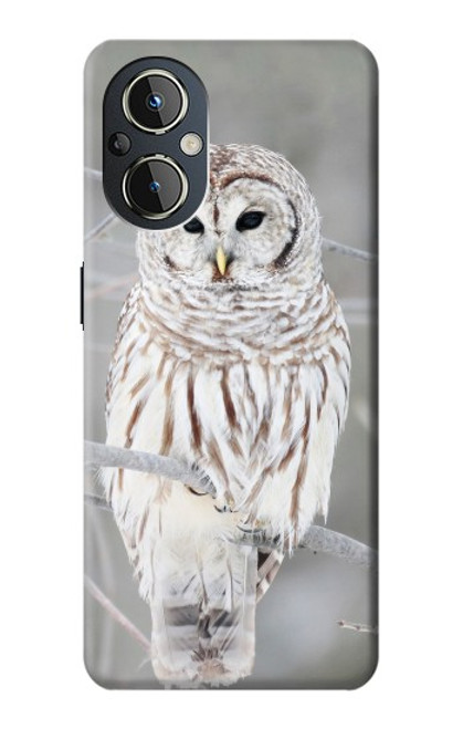 W1566 Snowy Owl White Owl Hülle Schutzhülle Taschen und Leder Flip für OnePlus Nord N20 5G