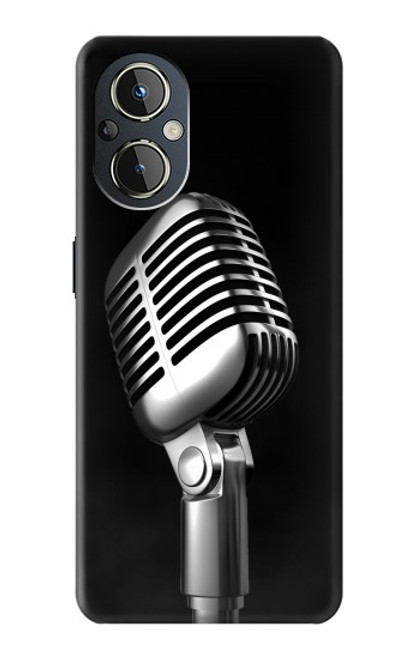 W1672 Retro Microphone Jazz Music Hülle Schutzhülle Taschen und Leder Flip für OnePlus Nord N20 5G