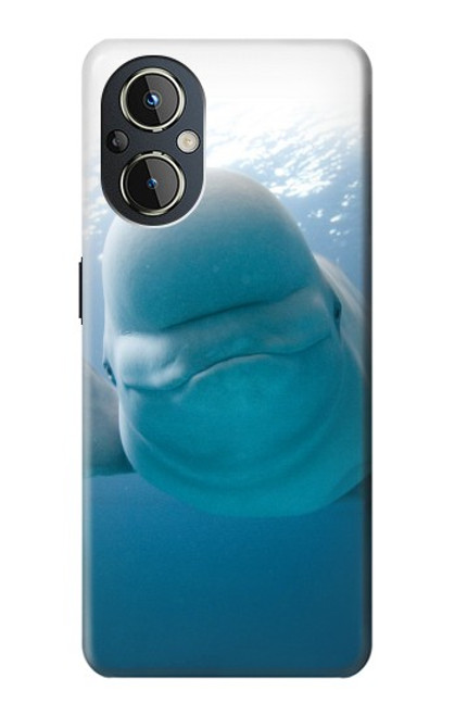 W1801 Beluga Whale Smile Whale Hülle Schutzhülle Taschen und Leder Flip für OnePlus Nord N20 5G