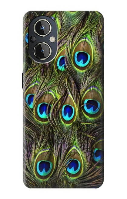 W1965 Peacock Feather Hülle Schutzhülle Taschen und Leder Flip für OnePlus Nord N20 5G