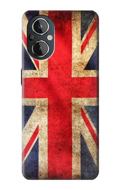 W2303 British UK Vintage Flag Hülle Schutzhülle Taschen und Leder Flip für OnePlus Nord N20 5G