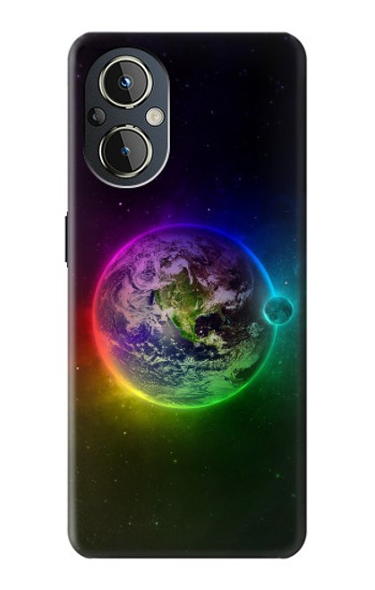 W2570 Colorful Planet Hülle Schutzhülle Taschen und Leder Flip für OnePlus Nord N20 5G