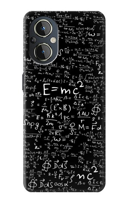 W2574 Mathematics Physics Blackboard Equation Hülle Schutzhülle Taschen und Leder Flip für OnePlus Nord N20 5G