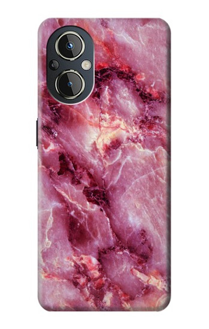 W3052 Pink Marble Graphic Printed Hülle Schutzhülle Taschen und Leder Flip für OnePlus Nord N20 5G