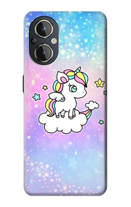 W3256 Cute Unicorn Cartoon Hülle Schutzhülle Taschen und Leder Flip für OnePlus Nord N20 5G