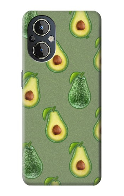 W3285 Avocado Fruit Pattern Hülle Schutzhülle Taschen und Leder Flip für OnePlus Nord N20 5G