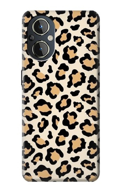 W3374 Fashionable Leopard Seamless Pattern Hülle Schutzhülle Taschen und Leder Flip für OnePlus Nord N20 5G