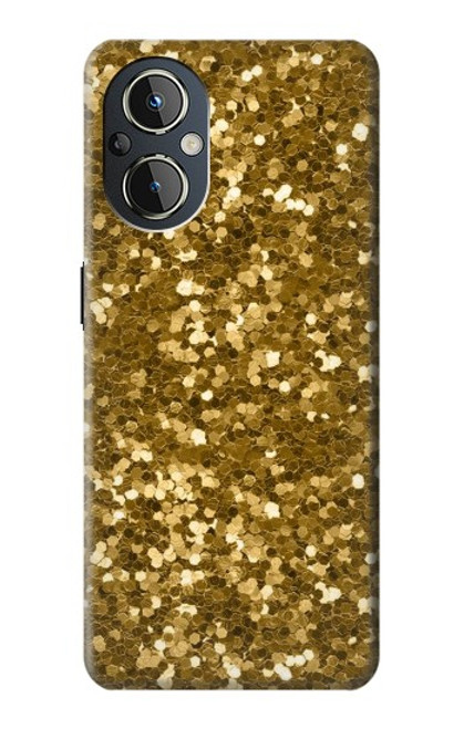W3388 Gold Glitter Graphic Print Hülle Schutzhülle Taschen und Leder Flip für OnePlus Nord N20 5G