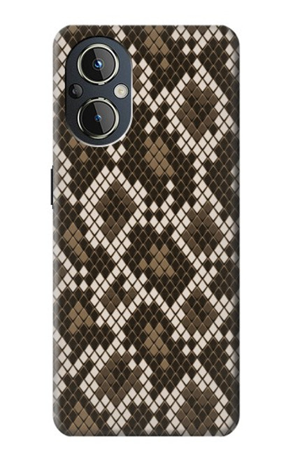 W3389 Seamless Snake Skin Pattern Graphic Hülle Schutzhülle Taschen und Leder Flip für OnePlus Nord N20 5G