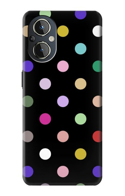 W3532 Colorful Polka Dot Hülle Schutzhülle Taschen und Leder Flip für OnePlus Nord N20 5G