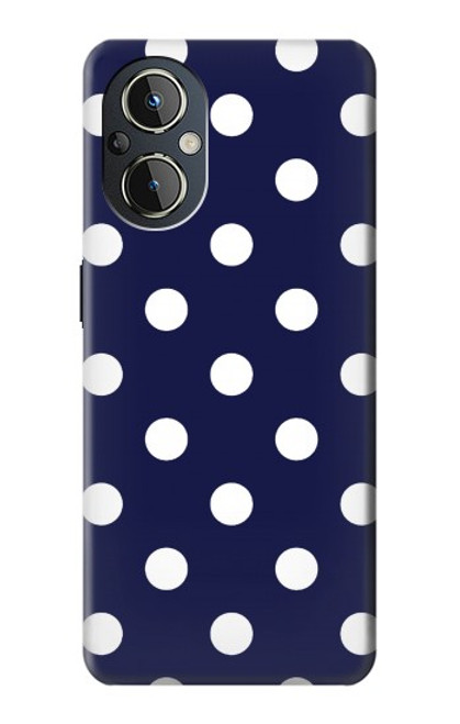W3533 Blue Polka Dot Hülle Schutzhülle Taschen und Leder Flip für OnePlus Nord N20 5G