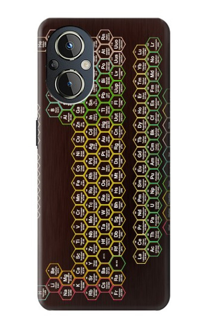 W3544 Neon Honeycomb Periodic Table Hülle Schutzhülle Taschen und Leder Flip für OnePlus Nord N20 5G