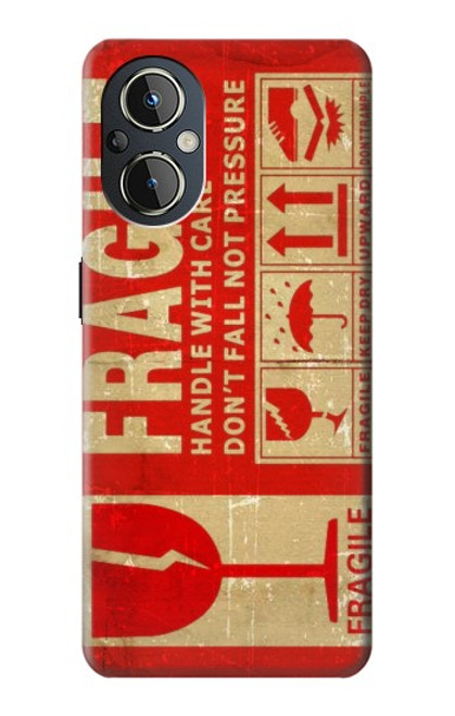 W3552 Vintage Fragile Label Art Hülle Schutzhülle Taschen und Leder Flip für OnePlus Nord N20 5G