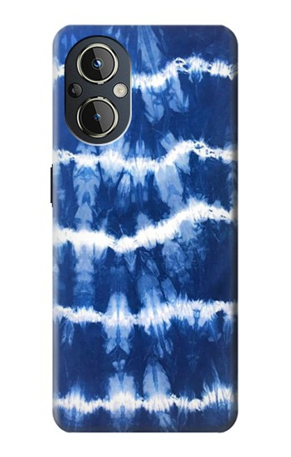 W3671 Blue Tie Dye Hülle Schutzhülle Taschen und Leder Flip für OnePlus Nord N20 5G