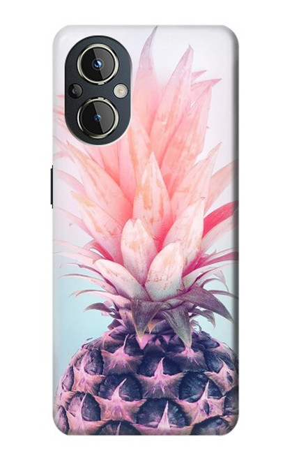 W3711 Pink Pineapple Hülle Schutzhülle Taschen und Leder Flip für OnePlus Nord N20 5G