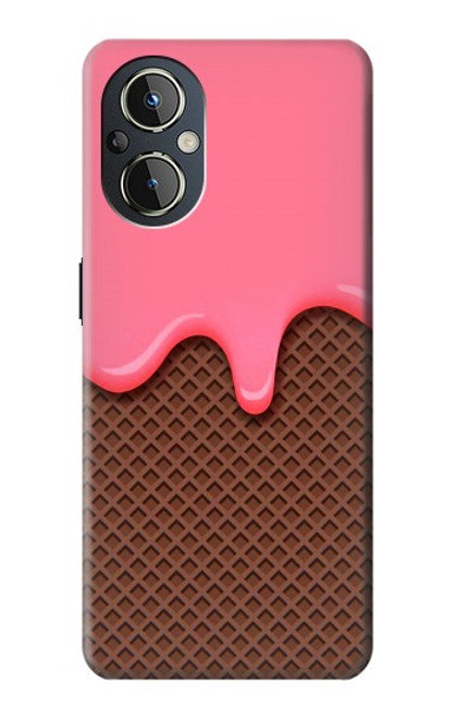 W3754 Strawberry Ice Cream Cone Hülle Schutzhülle Taschen und Leder Flip für OnePlus Nord N20 5G