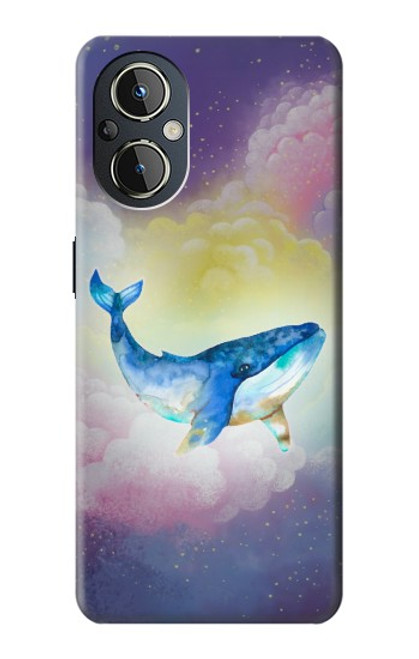 W3802 Dream Whale Pastel Fantasy Hülle Schutzhülle Taschen und Leder Flip für OnePlus Nord N20 5G