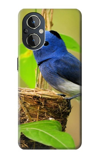 W3839 Bluebird of Happiness Blue Bird Hülle Schutzhülle Taschen und Leder Flip für OnePlus Nord N20 5G