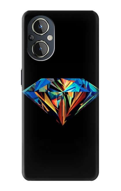 W3842 Abstract Colorful Diamond Hülle Schutzhülle Taschen und Leder Flip für OnePlus Nord N20 5G