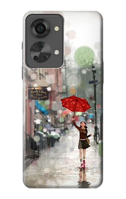 W0108 Girl in The Rain Hülle Schutzhülle Taschen und Leder Flip für OnePlus Nord 2T