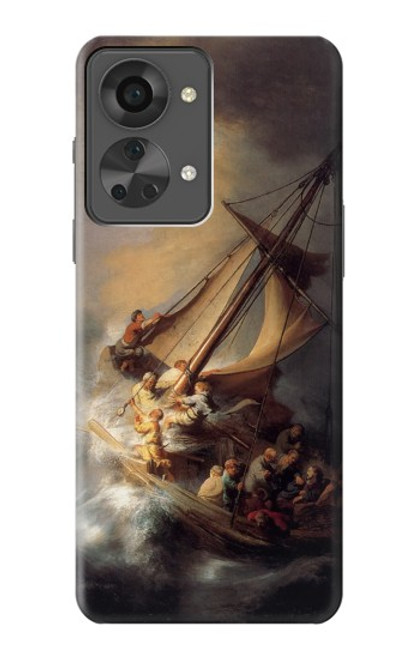 W1091 Rembrandt Christ in The Storm Hülle Schutzhülle Taschen und Leder Flip für OnePlus Nord 2T