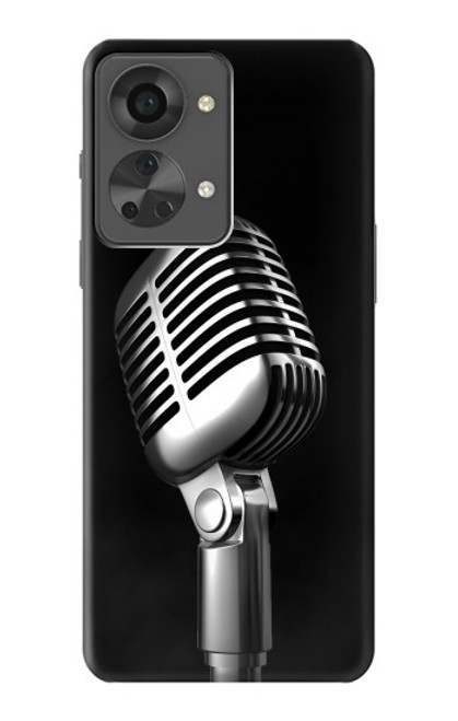 W1672 Retro Microphone Jazz Music Hülle Schutzhülle Taschen und Leder Flip für OnePlus Nord 2T