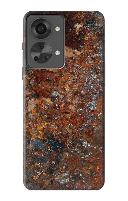 W2714 Rust Steel Texture Graphic Printed Hülle Schutzhülle Taschen und Leder Flip für OnePlus Nord 2T