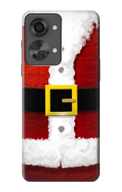 W2846 Christmas Santa Red Suit Hülle Schutzhülle Taschen und Leder Flip für OnePlus Nord 2T