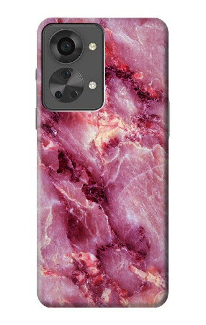 W3052 Pink Marble Graphic Printed Hülle Schutzhülle Taschen und Leder Flip für OnePlus Nord 2T