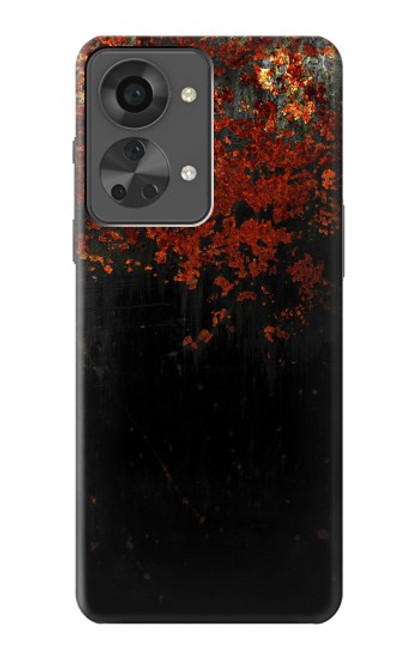 W3071 Rusted Metal Texture Graphic Hülle Schutzhülle Taschen und Leder Flip für OnePlus Nord 2T