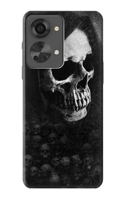 W3333 Death Skull Grim Reaper Hülle Schutzhülle Taschen und Leder Flip für OnePlus Nord 2T