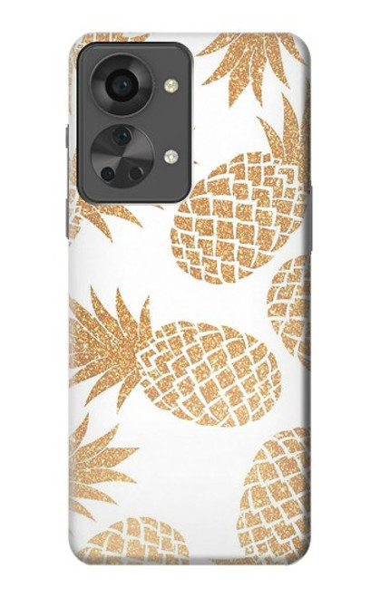 W3718 Seamless Pineapple Hülle Schutzhülle Taschen und Leder Flip für OnePlus Nord 2T