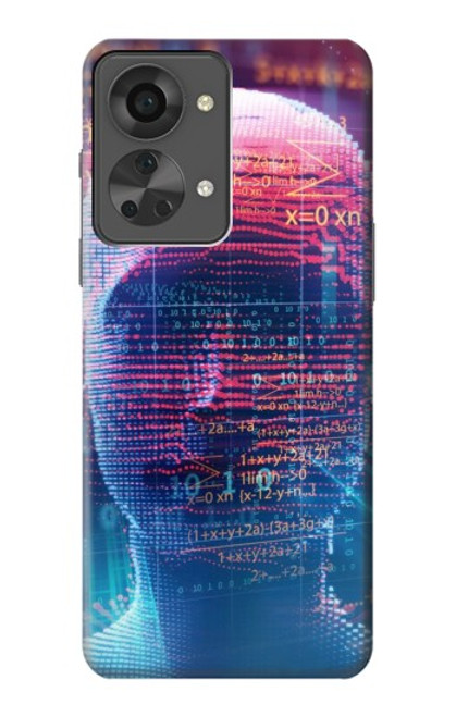 W3800 Digital Human Face Hülle Schutzhülle Taschen und Leder Flip für OnePlus Nord 2T
