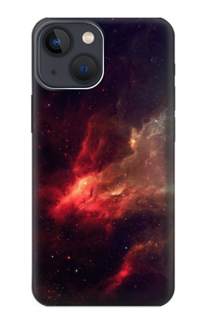 W3897 Red Nebula Space Hülle Schutzhülle Taschen und Leder Flip für iPhone 13