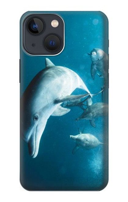 W3878 Dolphin Hülle Schutzhülle Taschen und Leder Flip für iPhone 13 mini