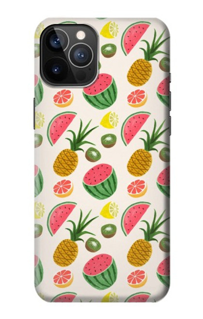 W3883 Fruit Pattern Hülle Schutzhülle Taschen und Leder Flip für iPhone 12, iPhone 12 Pro