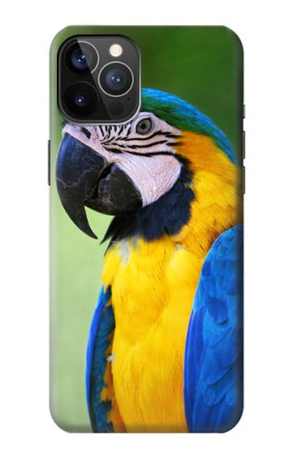 W3888 Macaw Face Bird Hülle Schutzhülle Taschen und Leder Flip für iPhone 12, iPhone 12 Pro