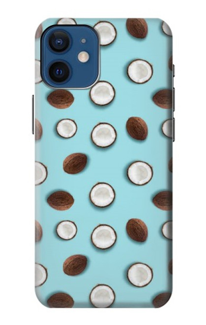 W3860 Coconut Dot Pattern Hülle Schutzhülle Taschen und Leder Flip für iPhone 12 mini