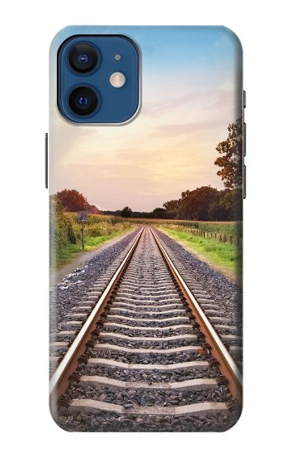 W3866 Railway Straight Train Track Hülle Schutzhülle Taschen und Leder Flip für iPhone 12 mini