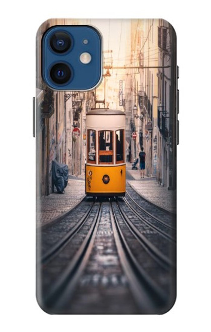 W3867 Trams in Lisbon Hülle Schutzhülle Taschen und Leder Flip für iPhone 12 mini