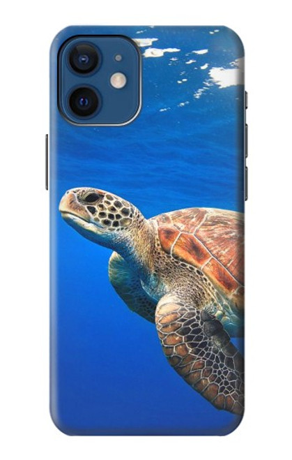 W3898 Sea Turtle Hülle Schutzhülle Taschen und Leder Flip für iPhone 12 mini